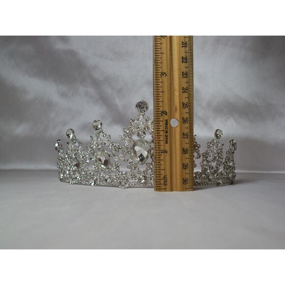 Rhinestone tiara crown, bridal prom birthday wedding crown princess headband main image 6